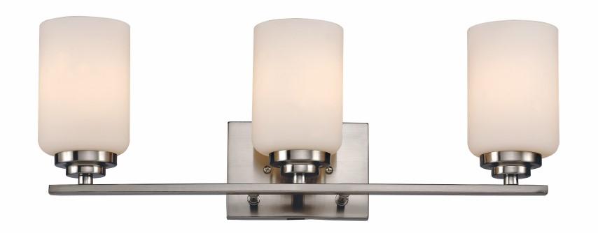 3LT BATH BAR-DOUBLE DISK-BK-WH